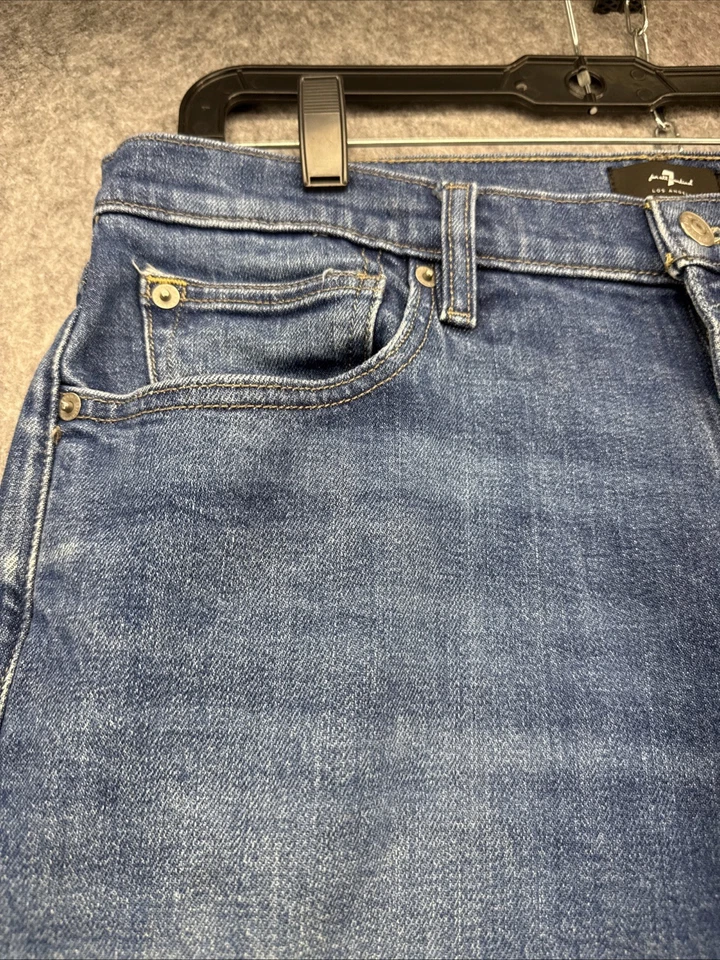 7 for allhumanity Jeans Hombre Talla 34/29 Airweft Pierna Recta Hecho en EE.UU. Foto 2 de 4