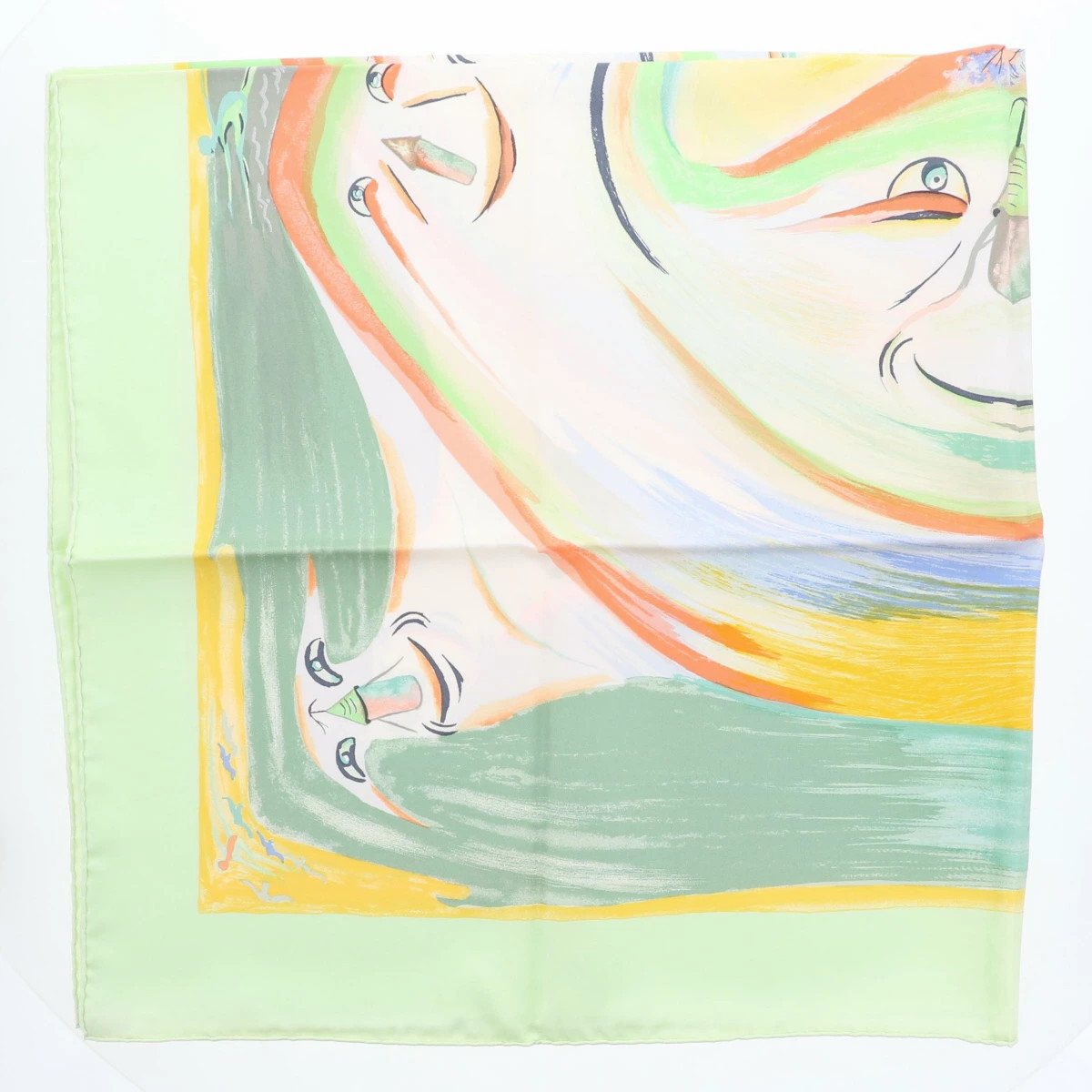 Hermes Large Scarf Carre 90 Smiles in Third millenary Silk r0_0209 thumbnail 2