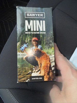 Sawyer MINI Water Filtration System Black Portable Survival Water Filter Hiking