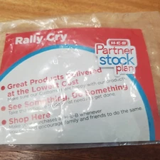 Vintage H-E-B HEB Grocery Partner Stock Plan Pin on Card