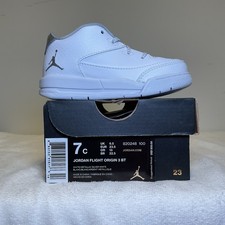 TD Nike Jordan Flight Origin 3 White Grey 820248-100 NEW Toddler Size 7c