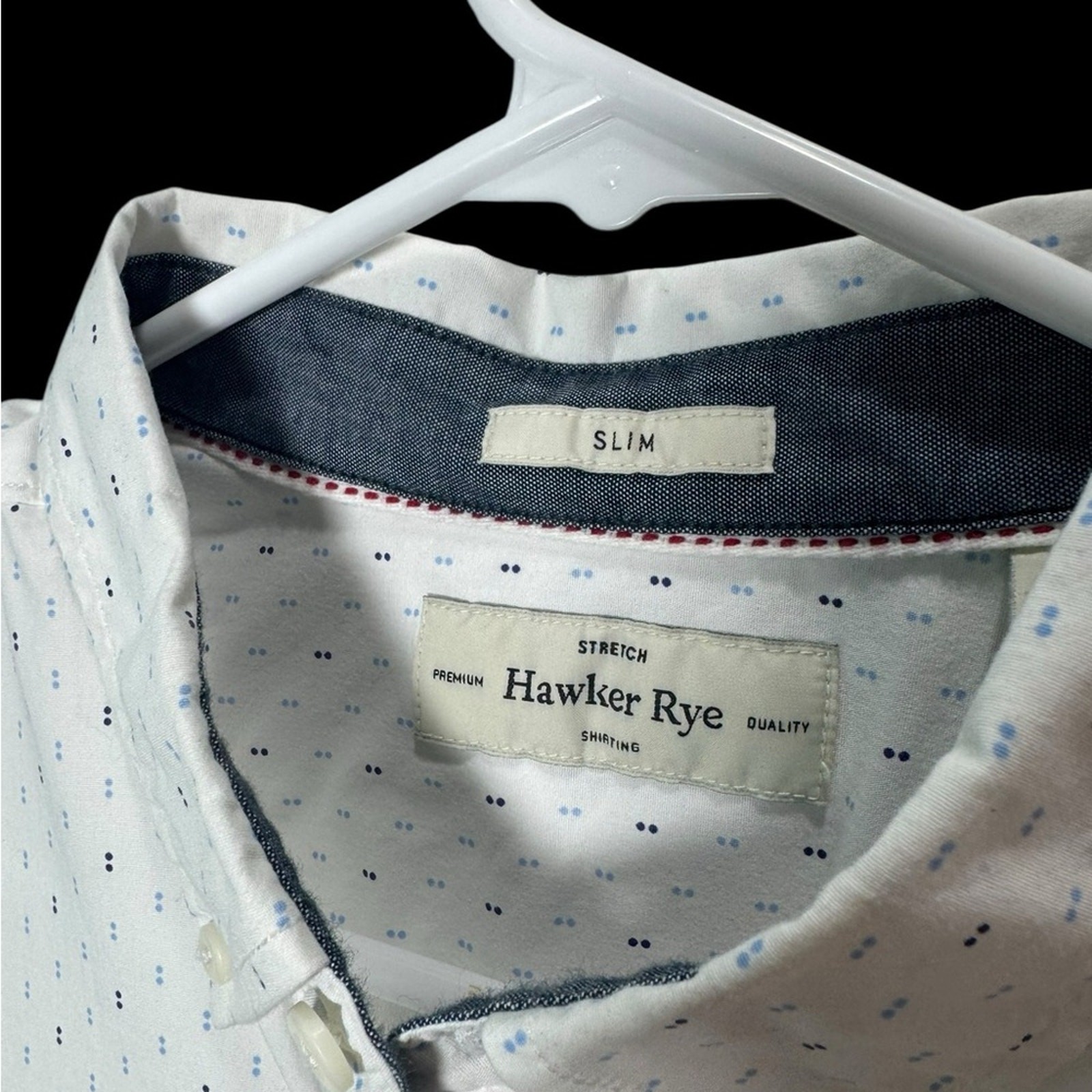 Classic White Patterned Button-Down Shirt - image 3