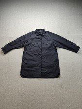 Uniqlo C Womens Mini Dress Shirt XS Black 3/4 Sleeve Collared Button Up Comfort