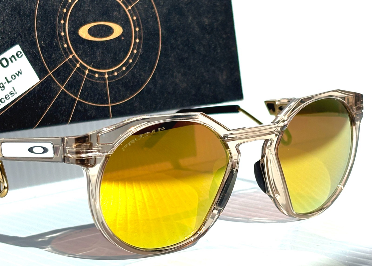 NEW Oakley HSTN METAL Sepia PRIZM POLARIZED 24K Gold Lens Sunglass