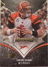 Upper Deck 2008 Icons Carson Palmer #19 Cincinnati Bengals NFL Football Card