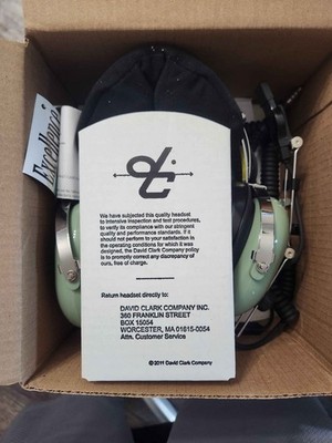David Clark  H10-76 Aviation Headset  NEW