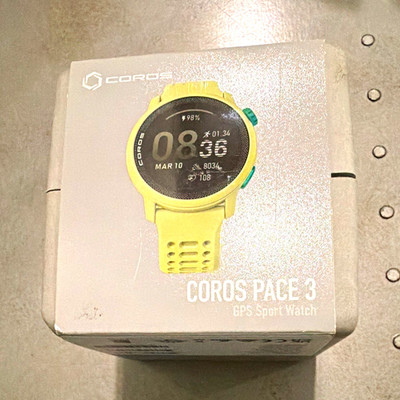 COROS PACE 3 GPS Heart Rate Sport Watch Yellow 41.9mm, 7+ Day Battery