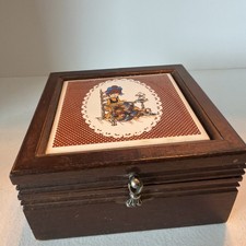 Vintage Holly Hobby Tile Top Jewelry Box