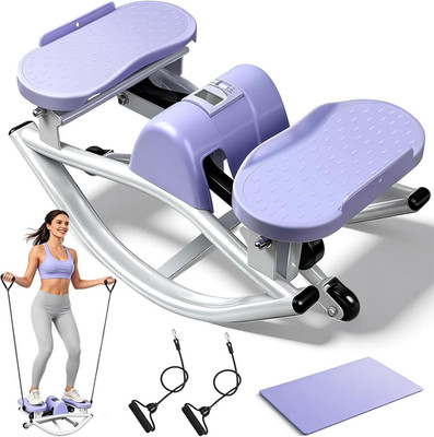 Rock Stepper with Digital Monitor, Low-Impact Compact Rock Stepper Side to Side