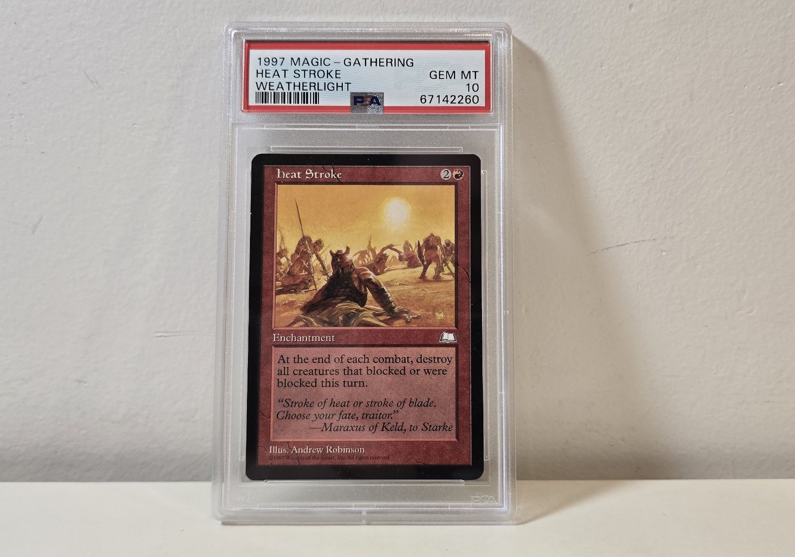 1997 MTG/Magic: Heat Stroke English - Weatherlight Graded PSA 10 - Reserve List