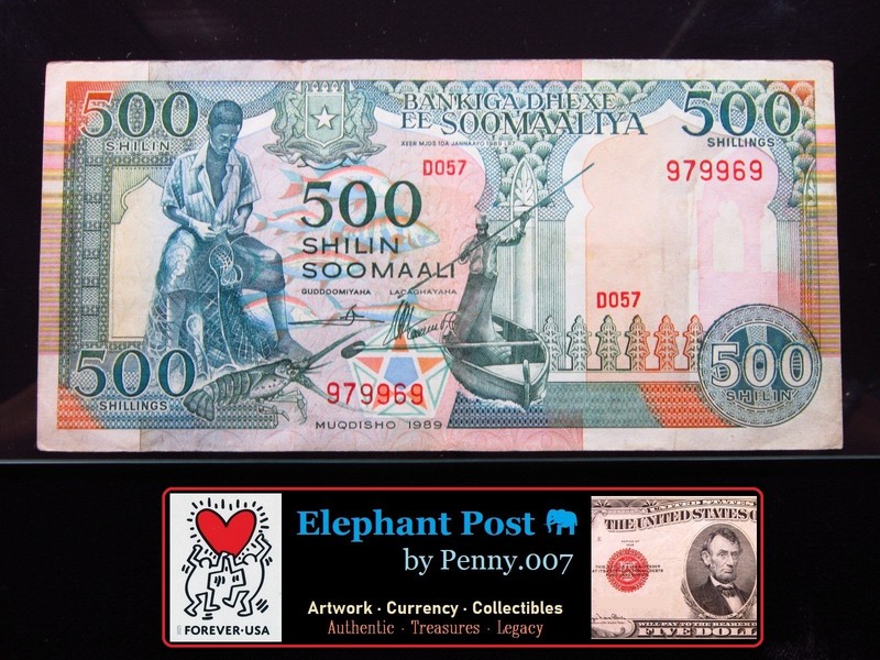 Somalia 500 Shillings 1989 Unc Central Bank Soomaaliya Money 5a9969