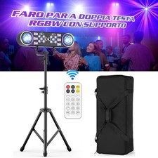 Dual-head DJ Light with Stand Party Bar Light DMX Lighting With Remote w/Bag
