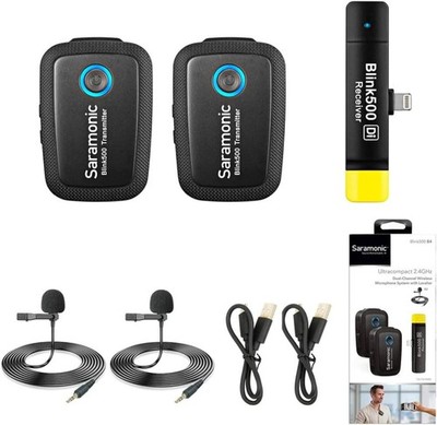 Saramonic Blink 500 B4 TX+TX+RXDi 2.4GHz Wireless Microphone System - Lightning