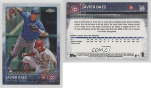2015 Topps Chrome Prism Refractor Javier Baez #89 Rookie RC