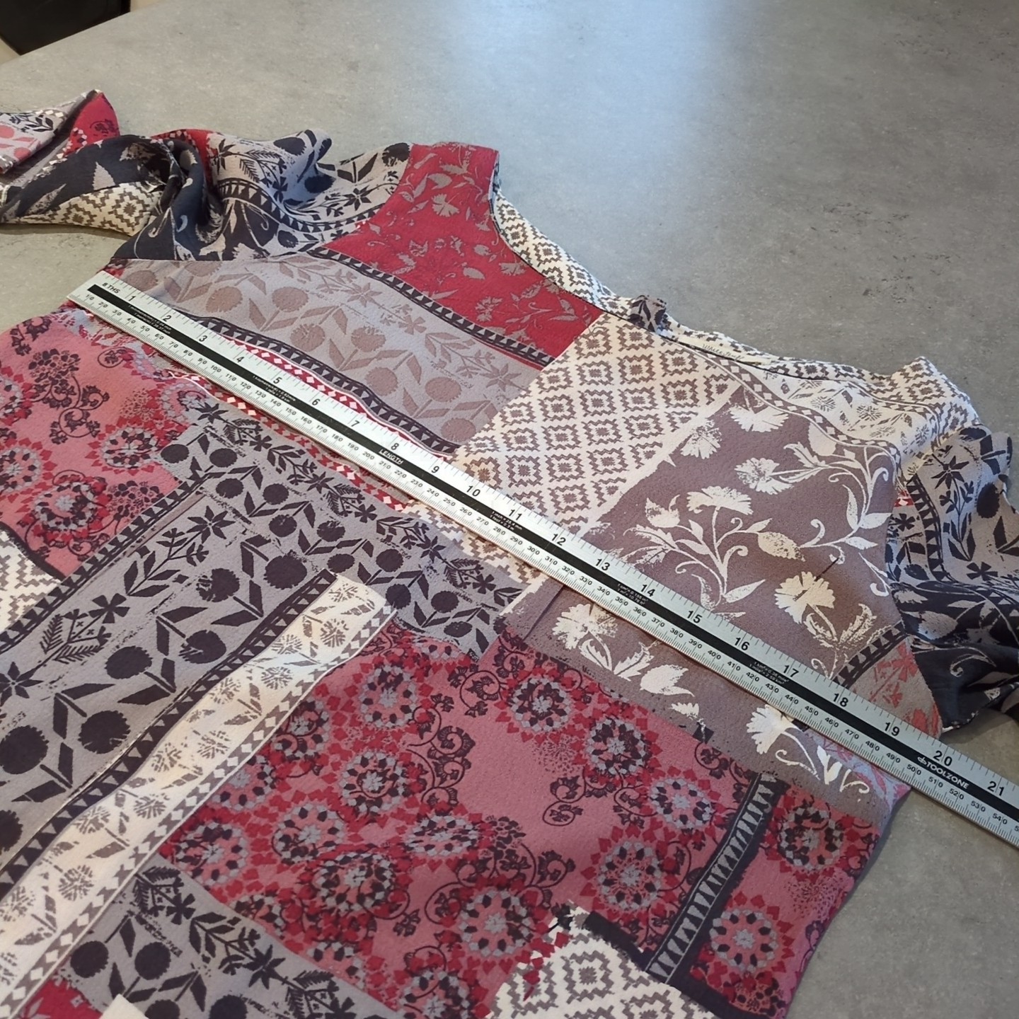 White Stuff Size 12 Lightweight Patchwork Pattern… - image 6