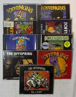 Offspring 9x CD Single Lot Inc All I Want & Defy You & Want You Bad & Pretty Fly