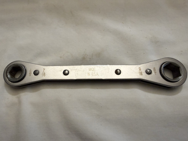 BELL SYSTEM   (GMP 75119) Ratcheting 7/16" x 9/16" 6 Point Box Wrench   "READ"