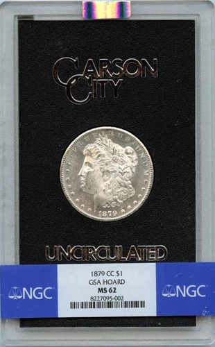 1879-CC Morgan Dollar GSA HOARD S$1 NGC MS62