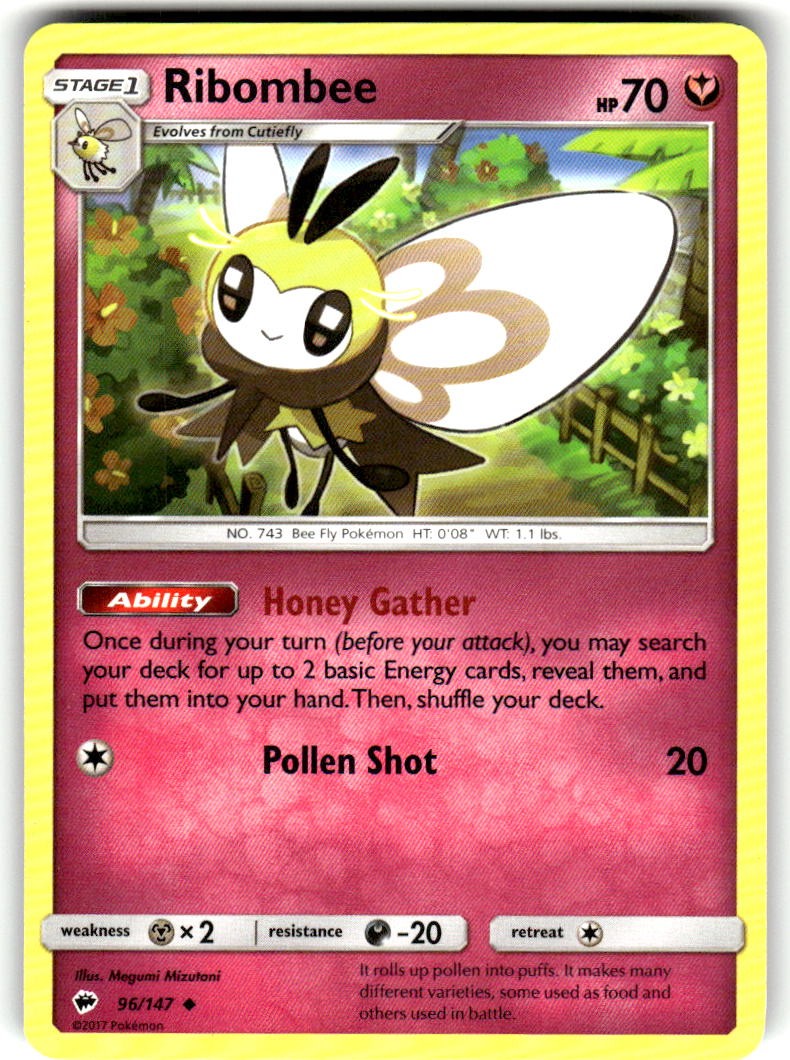 Ribombee 96/147 Near Mint Burning Shadows