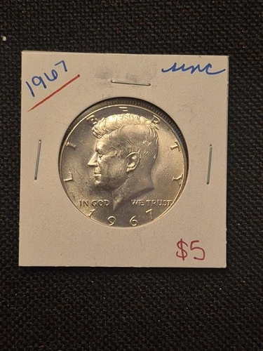 1967 Silver Kennedy Half Dollar. Uncirculated BU BEAUTIFUL COIN!