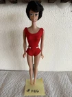 BEAUTIFUL Vintage Brunette Bubblecut Barbie Doll 850 - with Original Swimsuit