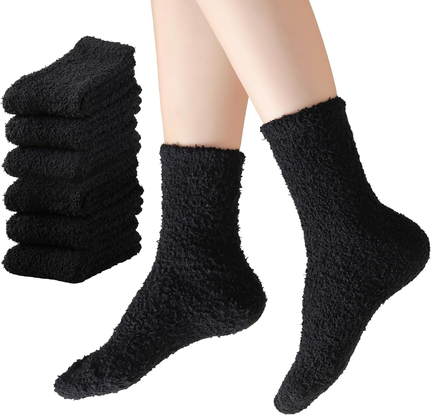 Women's Fuzzy Plush Microfiber Slipper Socks Warm