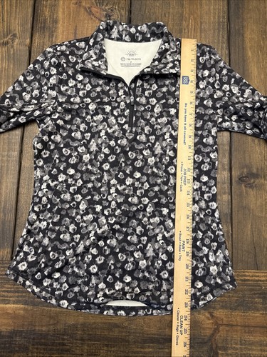 T By Talbots 1/4 Zip Pullover Activewear Top SPF 50+ Size P, Small Black Multi - Picture 5 of 5