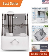 Whisper-Quiet Ultrasonic Humidifier 6L - 4x Faster Humidification, Easy Top-Fill