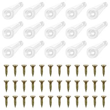 50 Pairs Glass Retainer Clips Kit Cabinet Panel with Screws for...