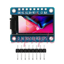 1PC 0.96'' Inch IPS Full Color 80x160 LCD Display Module ST7735 SPI  for Arduino