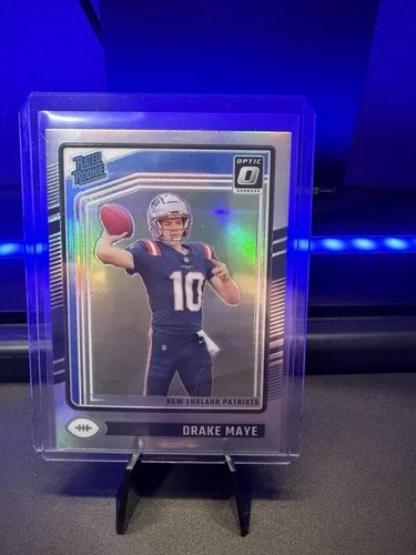 2024 Panini Donruss Optic Rated Rookie Drake Maye Silver Holo Prizm RC Patriots