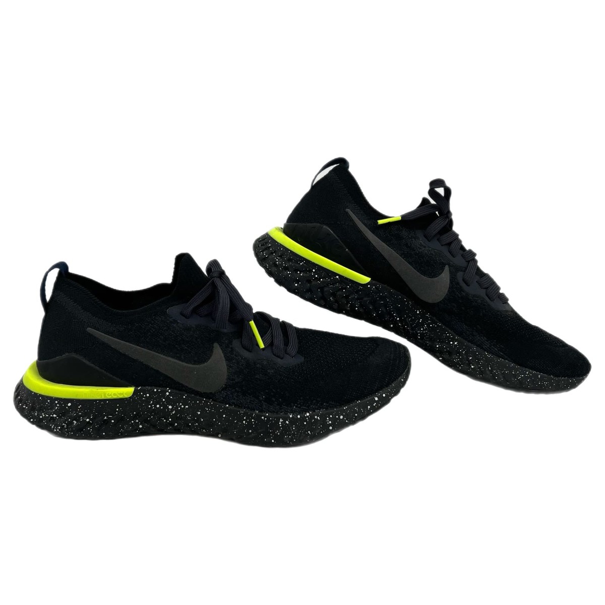 Nike Black Green Lace Up Athletic Sneakers | Men
