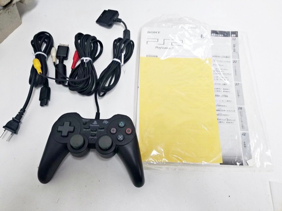 Sony Playstation 2 Console Black Boxed 513 Japan DHL 1 week