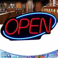 Large LED Open Sign Neon Light Bright for Restaurant Bar Pub Outside Wall Decor