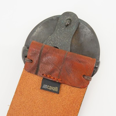 Just Cavalli Women 34 Brown Leather Wide Belt Boho Western Italy Roberto Cavalli Just Cavalli Women 34 Brown Leather Wide Belt Boho Western  main image 4