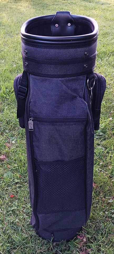 Черная сумка для гольфа Knight с 15-позиционным разделителем ремнем капюшоном - Изображение 2 из 4