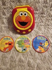 Sesame Street Elmo CD Player Toy W/ 3 CDs  WORKS