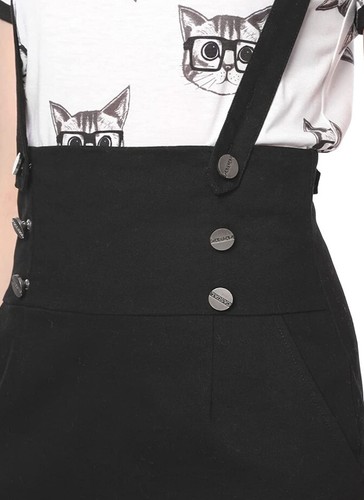 Allegra K Women's High Waist Suspender Adjustable Braces Short skirt Overalls XS - 第 6/8 張圖片