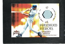 SHAWN GREEN DODGERS OF 2001 FLEER PREMIUM ''A TIME FOR HEROES'' JERSEY RELIC