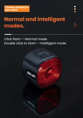 Giyo bicicleta de carretera MTB luces de advertencia de seguridad Smart Bike LED luz trasera sensor de freno