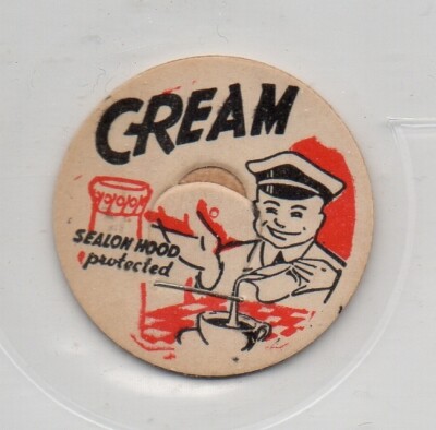 Milk Bottle Cap - CREAM - SEALON HOOD PROTECTED - generic cap - 1 5/16'' dia.