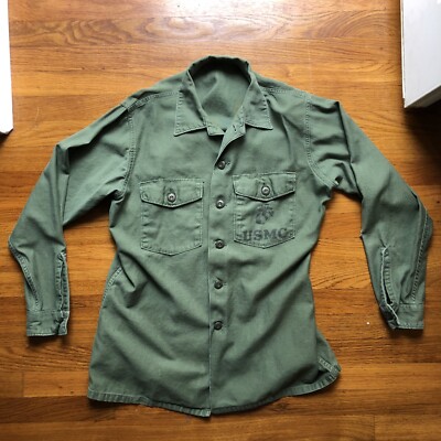 60s 70s Vintage USMC Guy H. James Uniform shirt OG 107 United