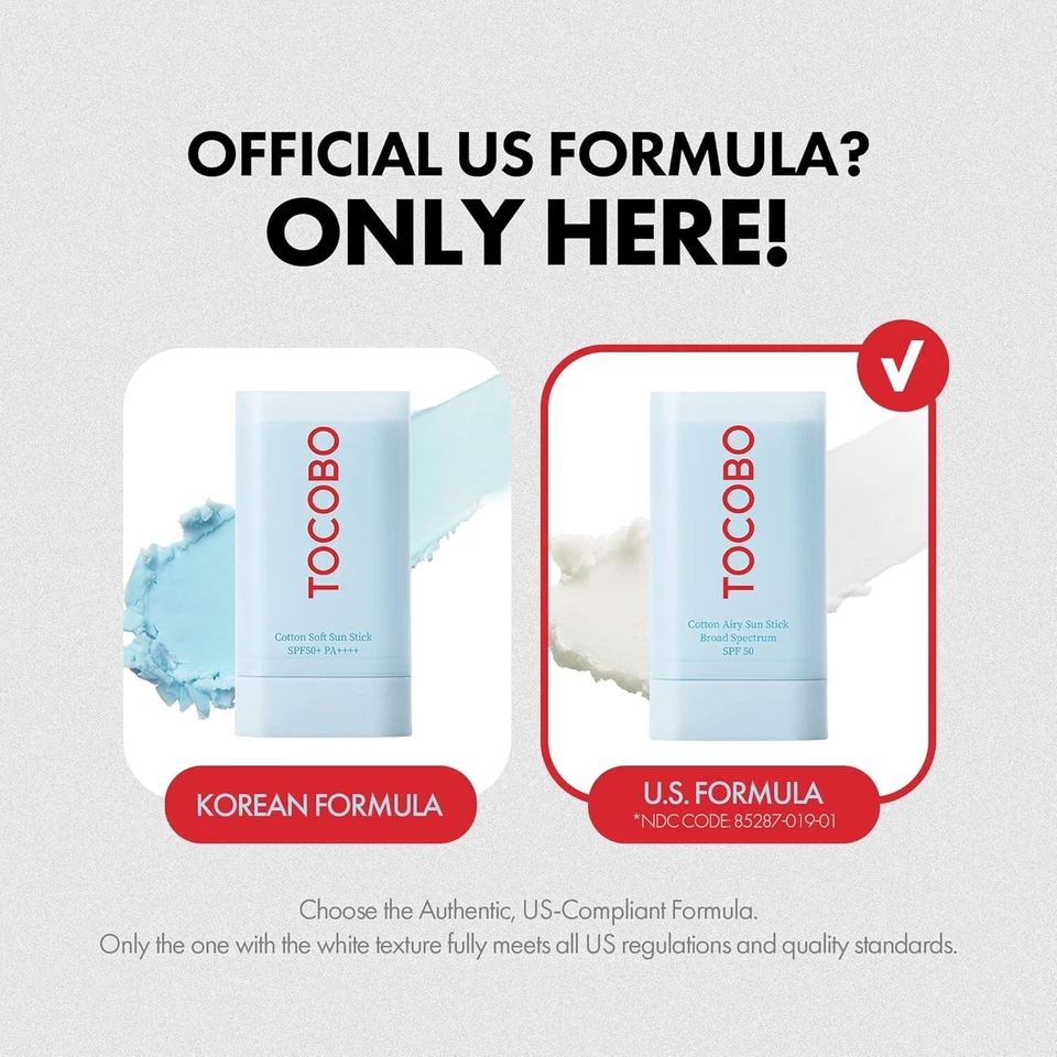 Хлопковая солнцезащитная палочка Airy SPF 50 широкого спектра действия корейская матовая солнцезащитная палочка для... - Изображение 2 из 4