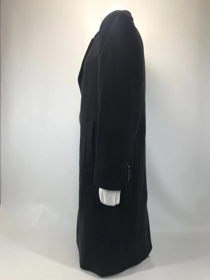 Michael Kors Mens Black Wool Blend Top Coat Over Coat Size 44R - Image 4 of 4