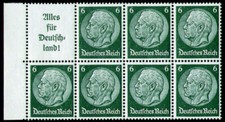 Deutsches Reich Markenheftchenblatt Nr. 85 postfrisch** Hindenburg A9+6 Pfennig