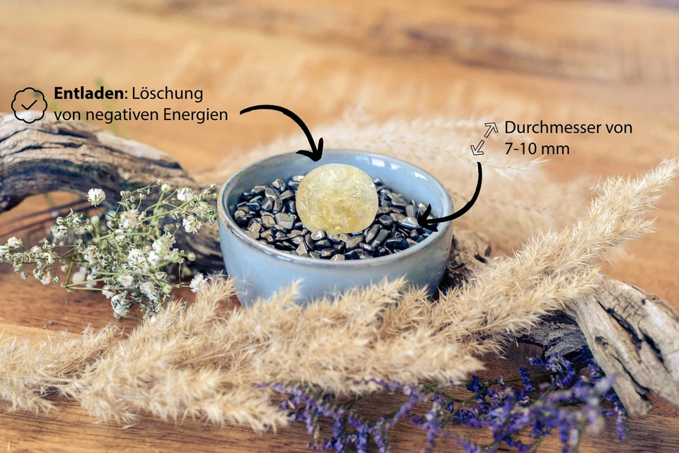 Ladesteine Bergkristall & Entladesteine Hämatit | Mini Trommelsteine Chips - Bild 3 von 4