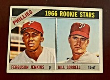1966 Topps #254 FERGUSON JENKINS Phillies Rookies Near Mint, NO CREASES
