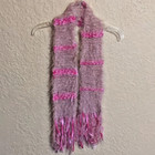 Used Unbranded, Furry, Fuzzy, Fringy, Fun. Pink Scarf for indoors or outdoors — photo 1