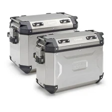 Kappa Bike Luggage K’FORCE Panniers Side Case Set MONOKEY 48 & 37 L Silver Box