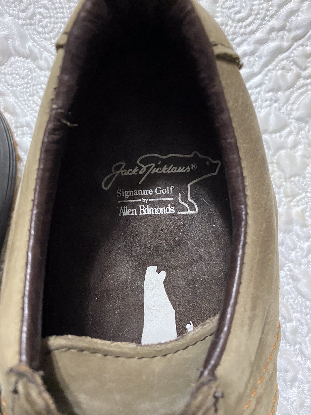 Allen Edmonds Golf Shoes Jack Nicklaus Signature Golf Mens Suede Brown